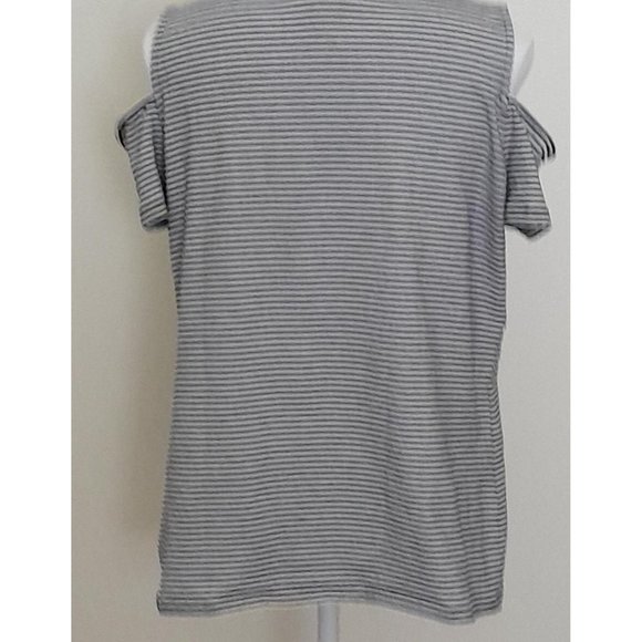 Michael Kors Cold Shoulder Striped Top L - Picture 2 of 5